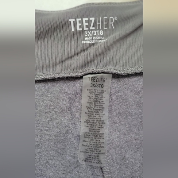 teezher capri plus size style #45749‎ Size 3X/3TG Color Gray - Picture 5 of 6